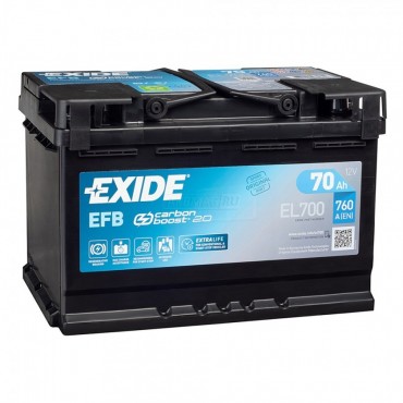 EXIDE Start-Stop EFB 70R EL700 760A 278х175х190