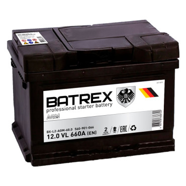 BATREX AGM 60R 660A 242x175x190