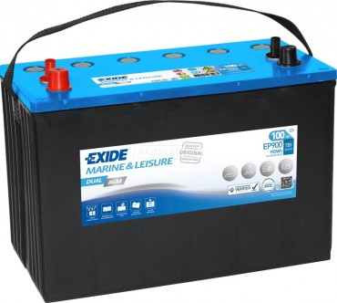 EXIDE MARINE LEISURE DUAL AGM 100L EP900 720A 330x173x240