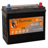 Аккумулятор RUNNER EFB 45R RL450 45Ач 390А обр. пол.
