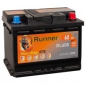 Аккумулятор RUNNER EFB 60R RL600 60Ач 640А обр. пол.