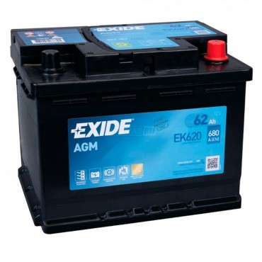 EXIDE Start-Stop AGM 62R EK620 680A 242х175х190