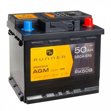 RUNNER AGM 50R RK508 580A 207х175х190