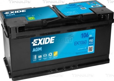 EXIDE Start-Stop AGM 106R EK1060 950A 392х175х190